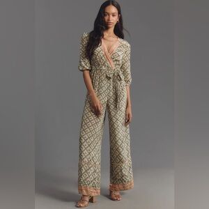 Farm Rio x Anthropologie V-Neck Jumpsuit NWTs